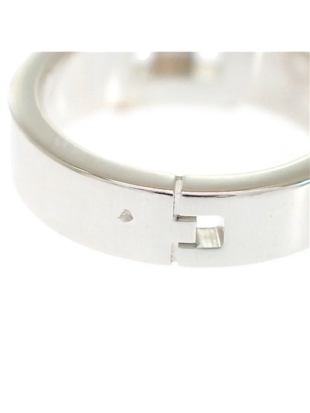 Hermes Newhela Crest Rin 49 Full Ring 925 Sterling Silver